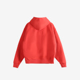 Red hoodie,back view