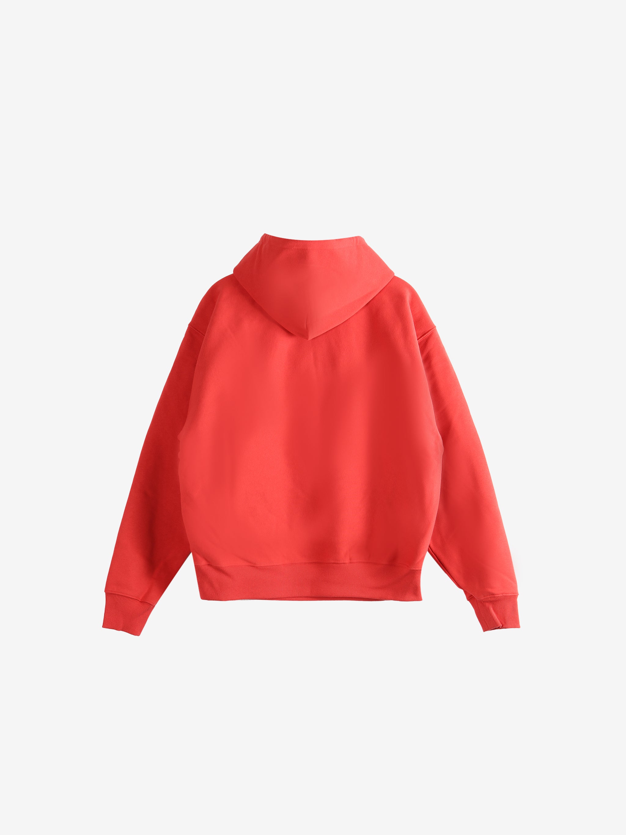 Red hoodie,back view