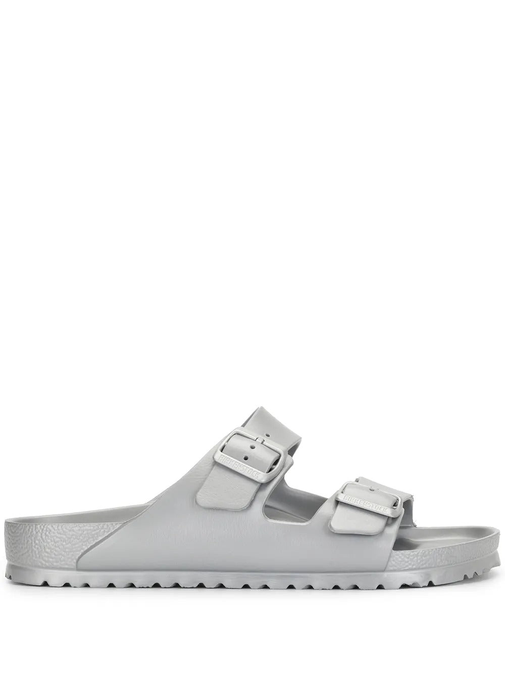 Grey sandals, side view