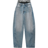 ALEXANDER WANG - Women Logo Bike Short Pre-Styled Blow Up Jean