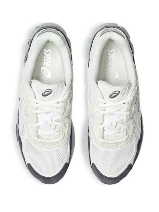 white sneakers,top view