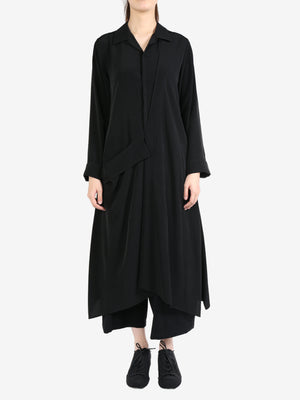 YOHJI YAMAMOTO - Women Drape Detail Shirt Dress