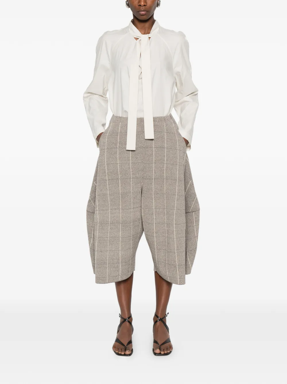 white shirts, full body view