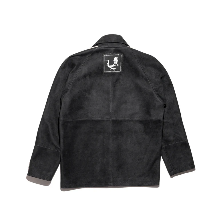 Black jacket, back view