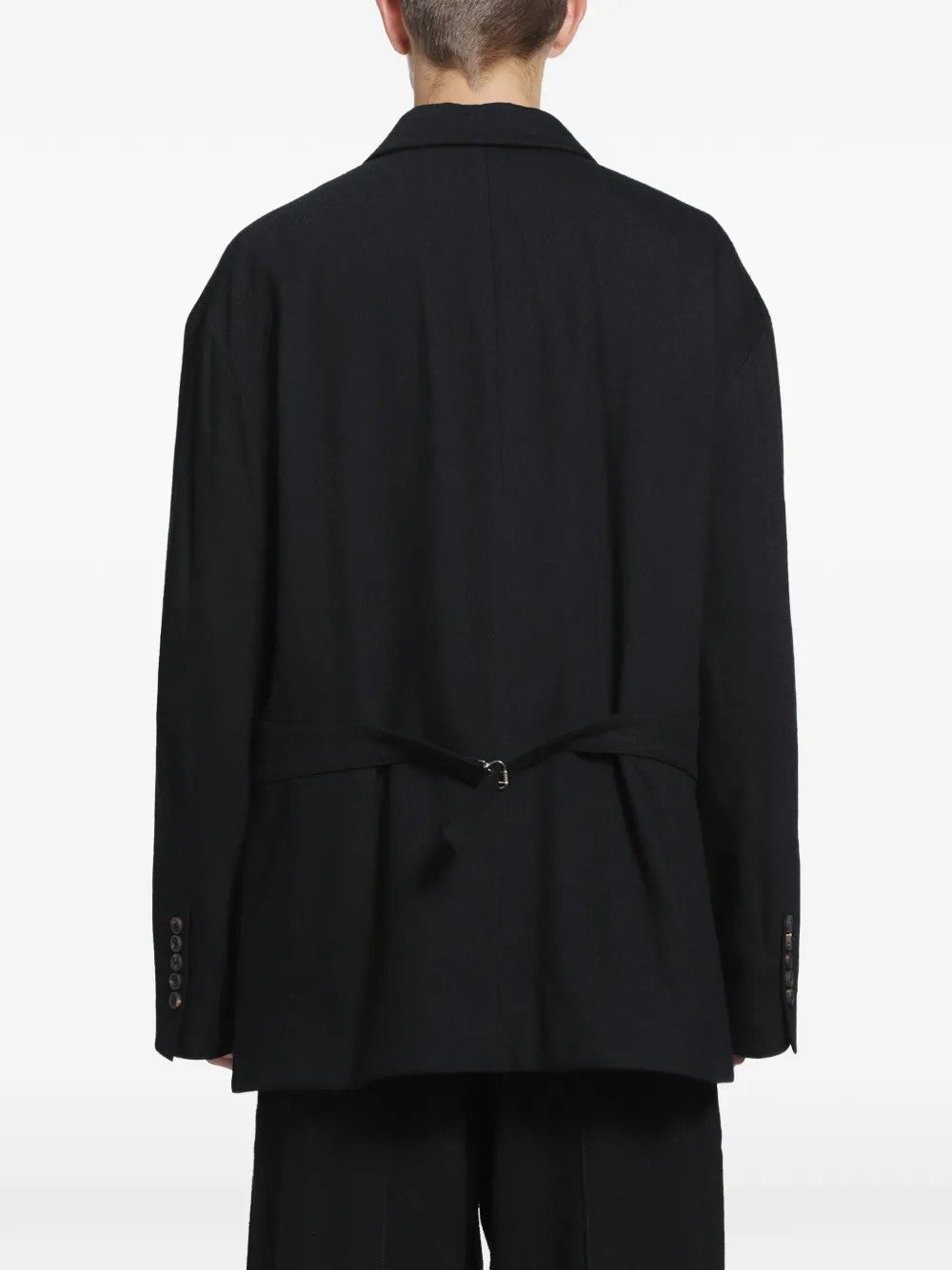 Black blazer, front view