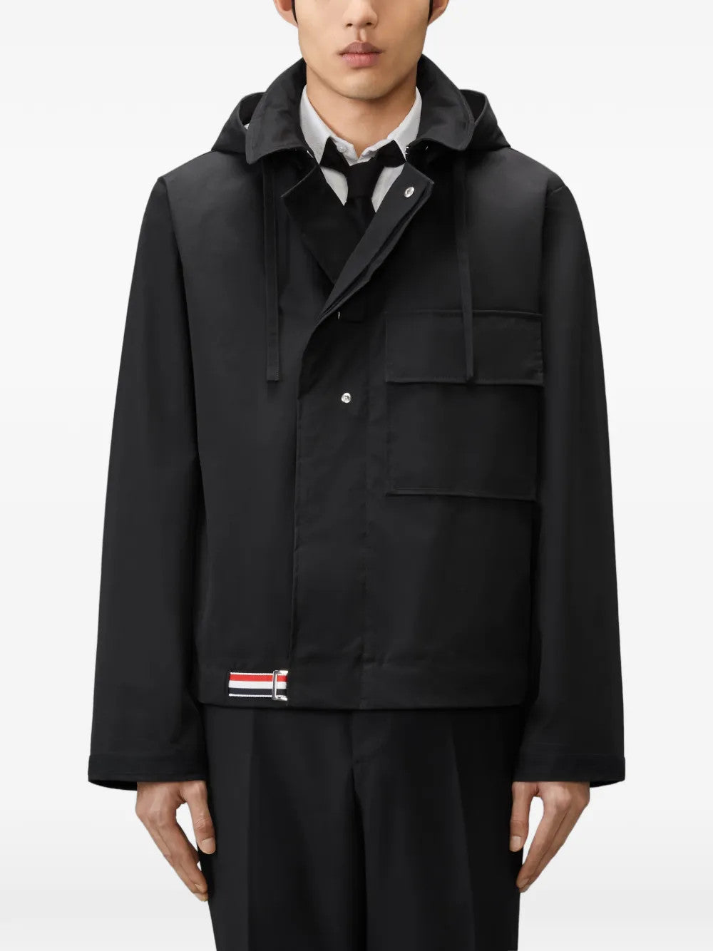 Black jacket, front view