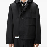 Black jacket, front view