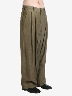 ZIGGY CHEN - Men Drop Crotch Wide Leg Trousers