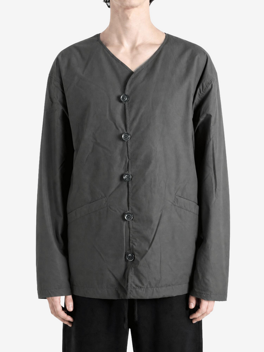Grey knitwear, full body view