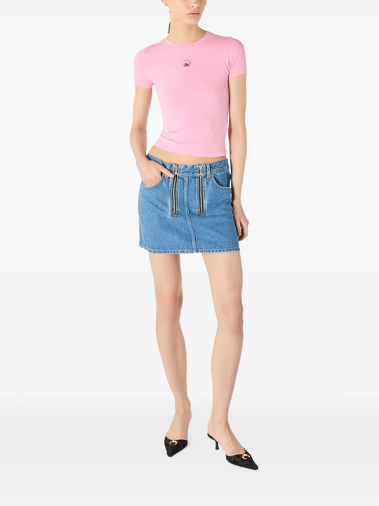 Marine Serre ピンクタンクトップ Marine Serre Crescent Moon-embroidered Tank Top | Pink | FARFETCH