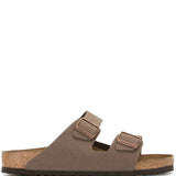 Brown sandals, side view
