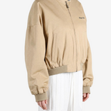 Tan jacket, front view