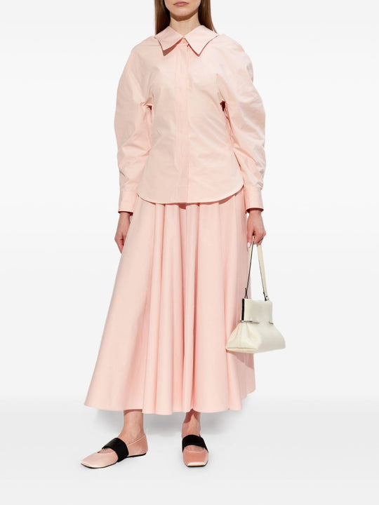 Tan shoes, full body view