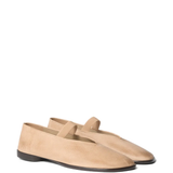 Beige loafer shoe,side view
