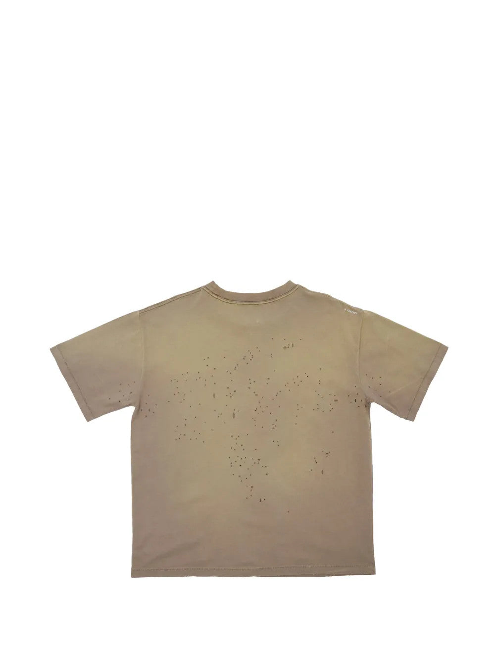 Tan t-shirt, back view