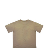 Tan t-shirt, back view