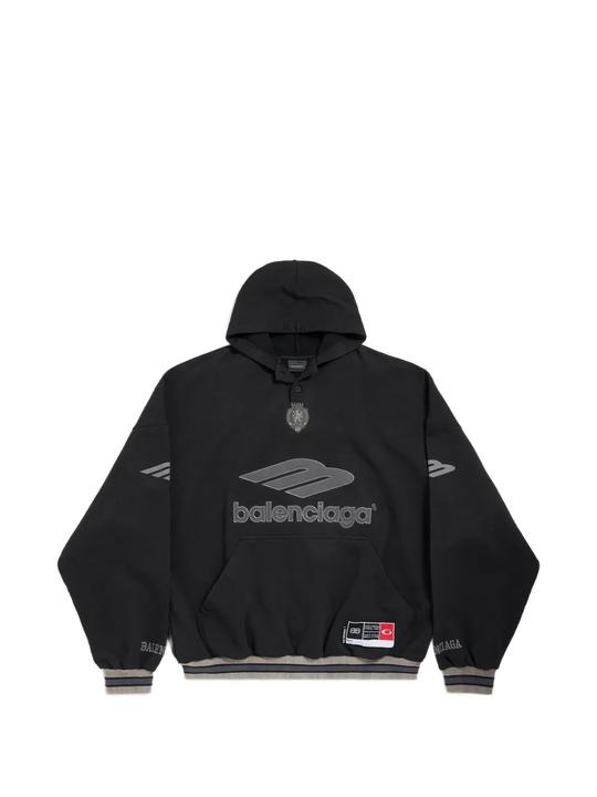 black hoodie, front view