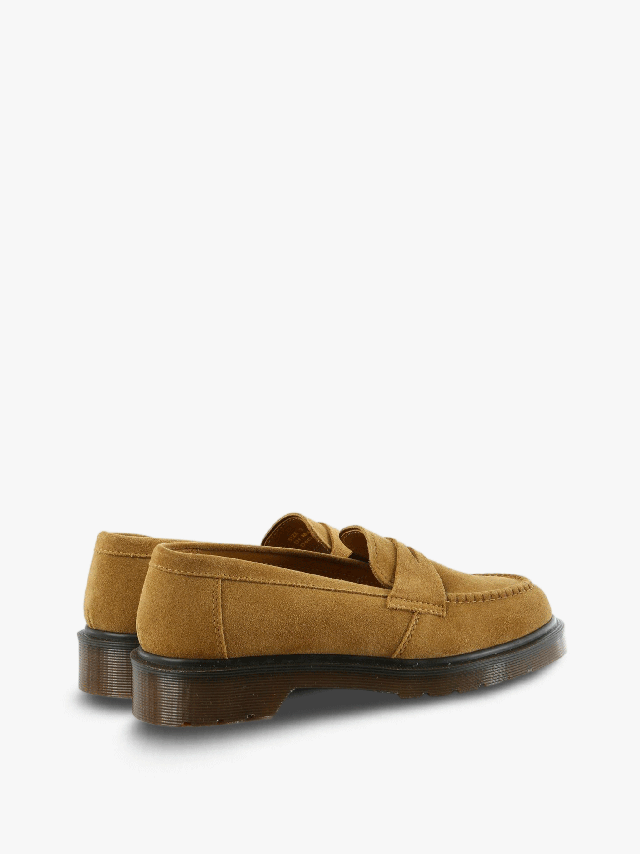 Tan shoes, side view