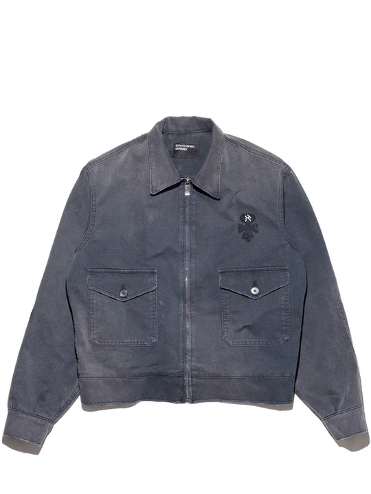 Navy jacket, front view