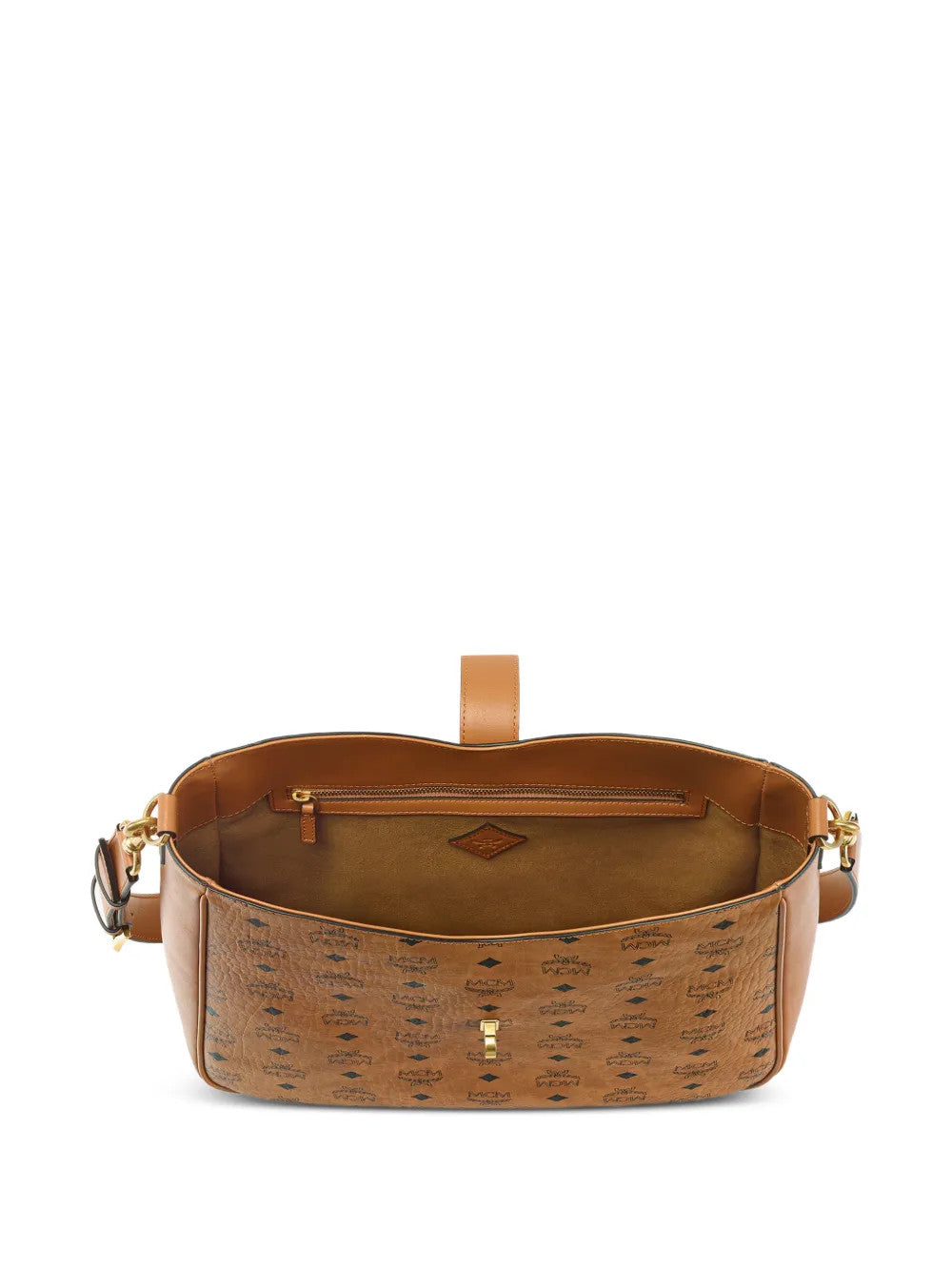 Tan bag, back view