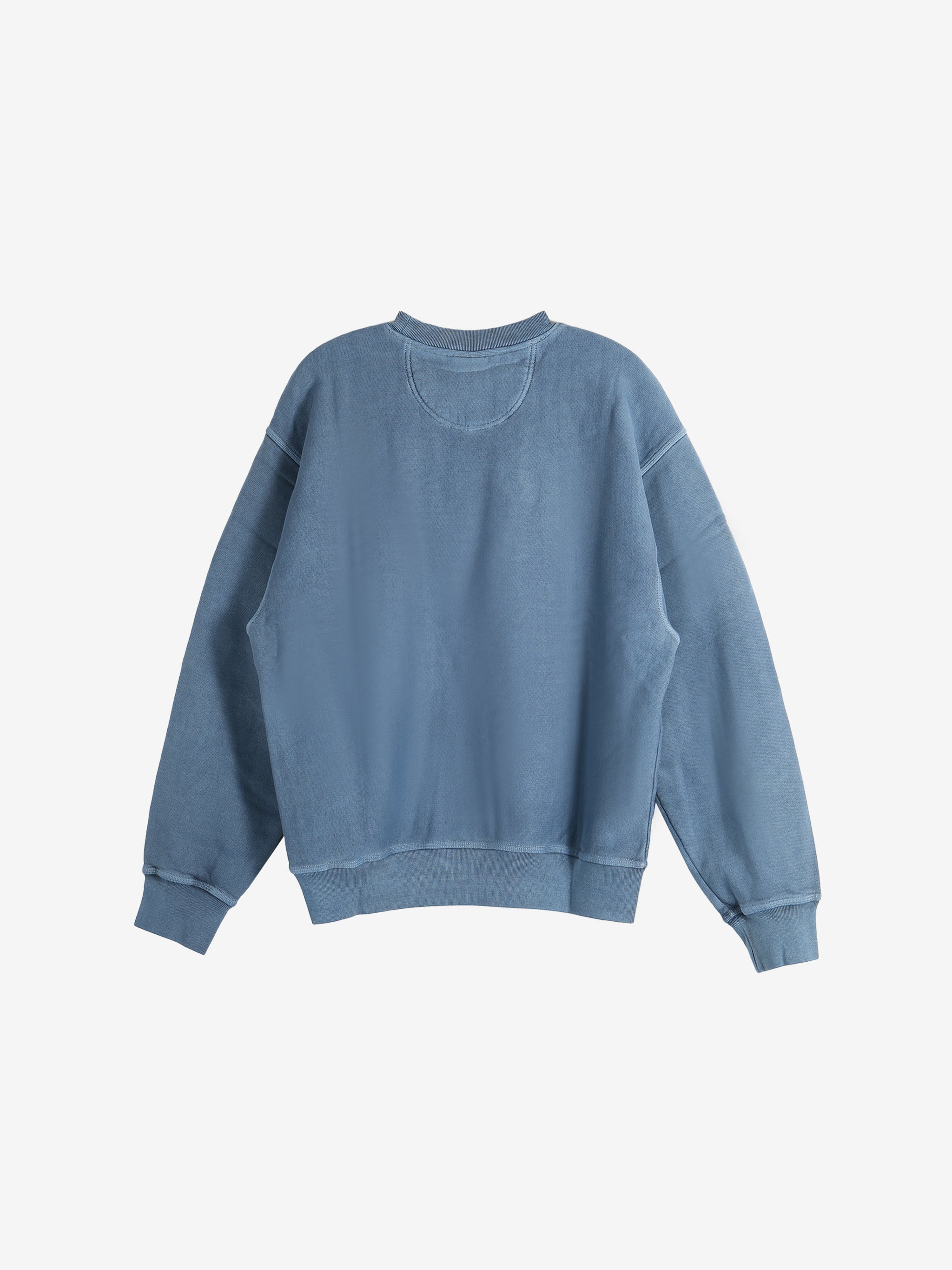 Blue sweatshirt,back view