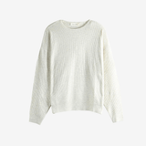 white knitwear, front view