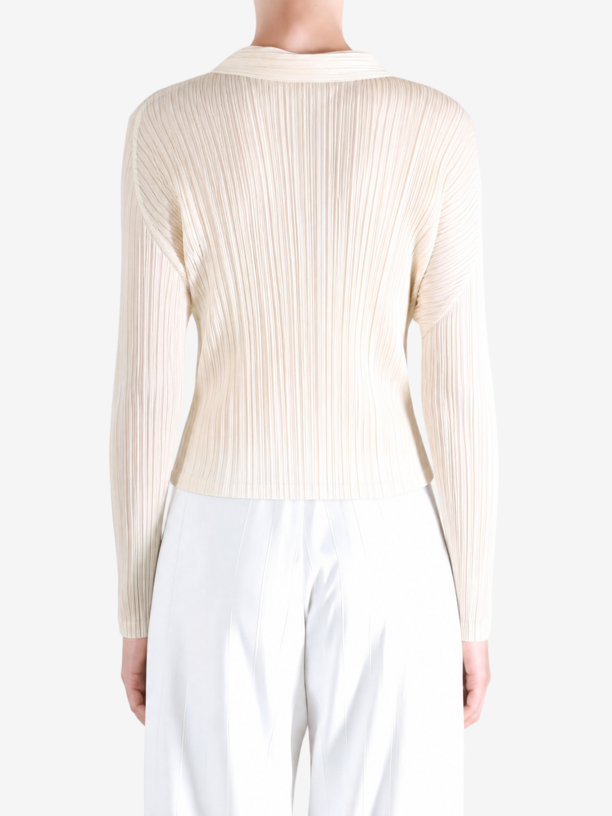 Tan jacket, full body view