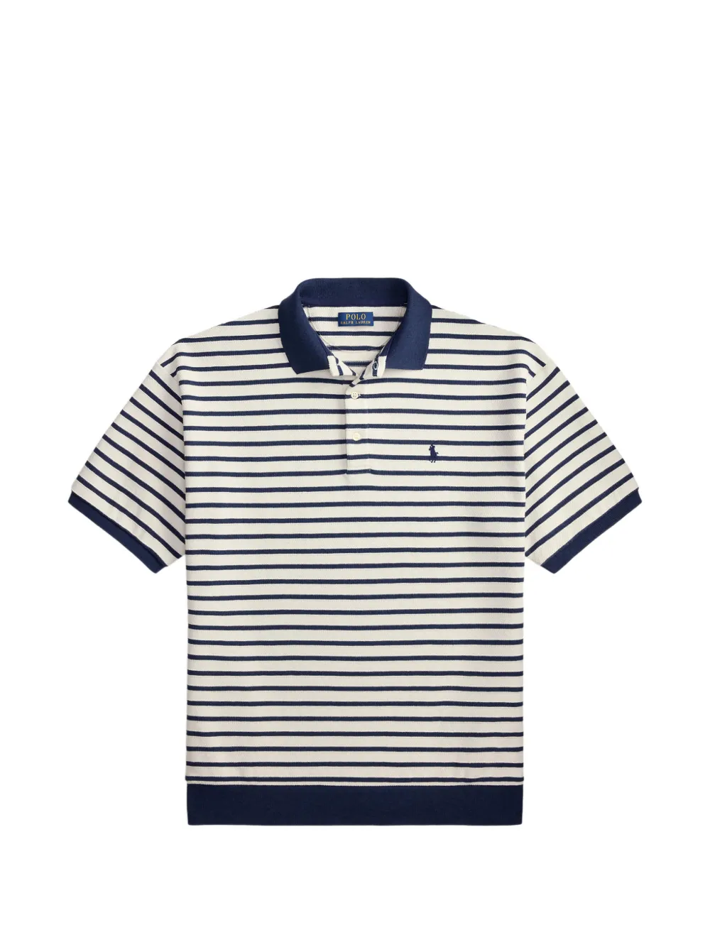 Navy shirt, front view