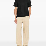 Black t-shirt, full body view