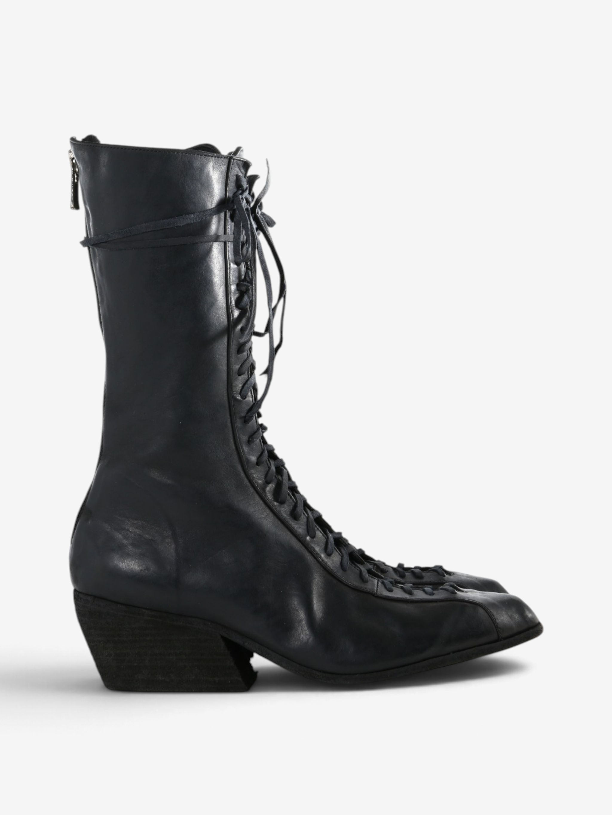 Black boots, front view