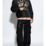 Black t-shirt, full body view