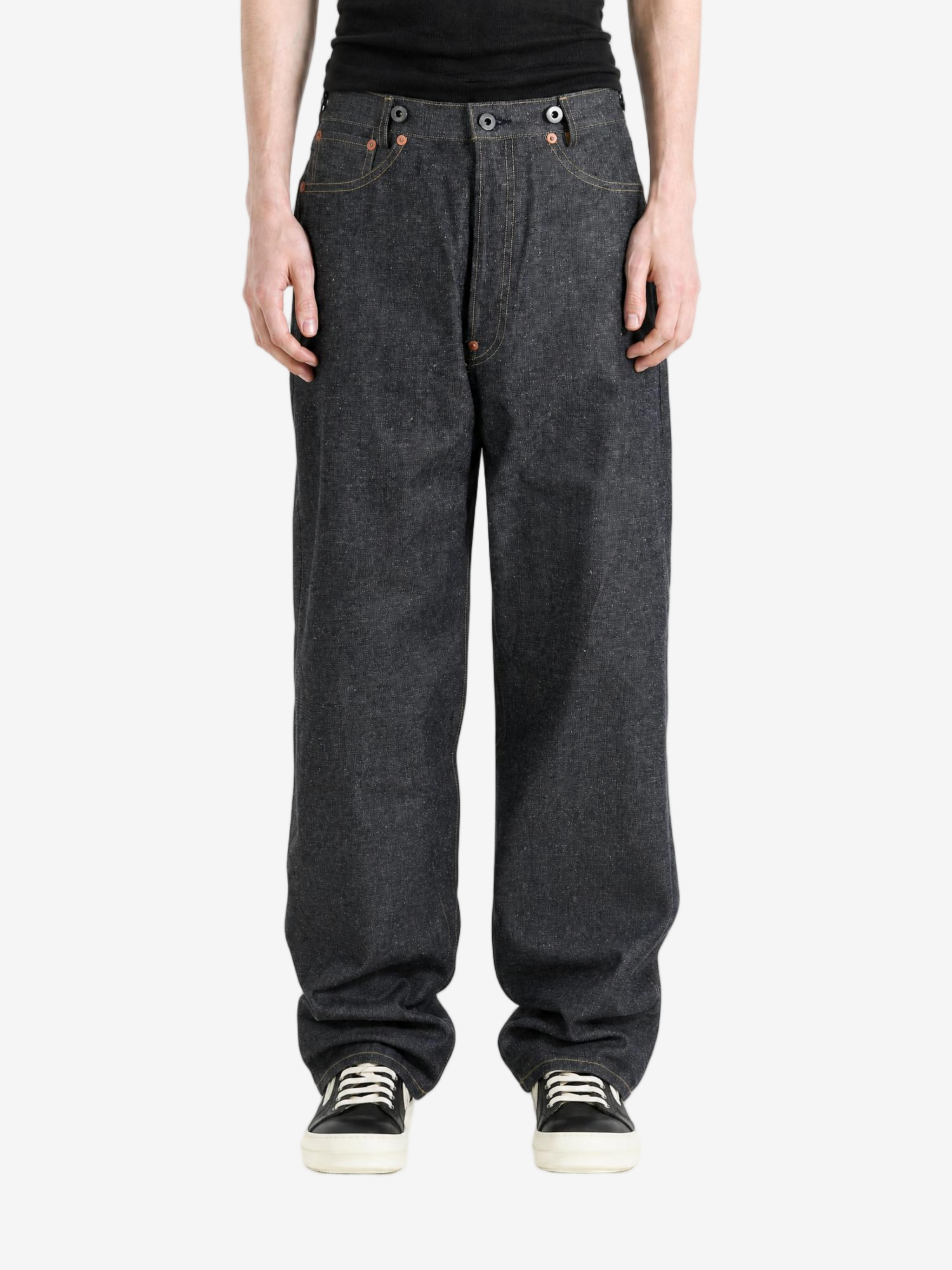Black pants, full body view