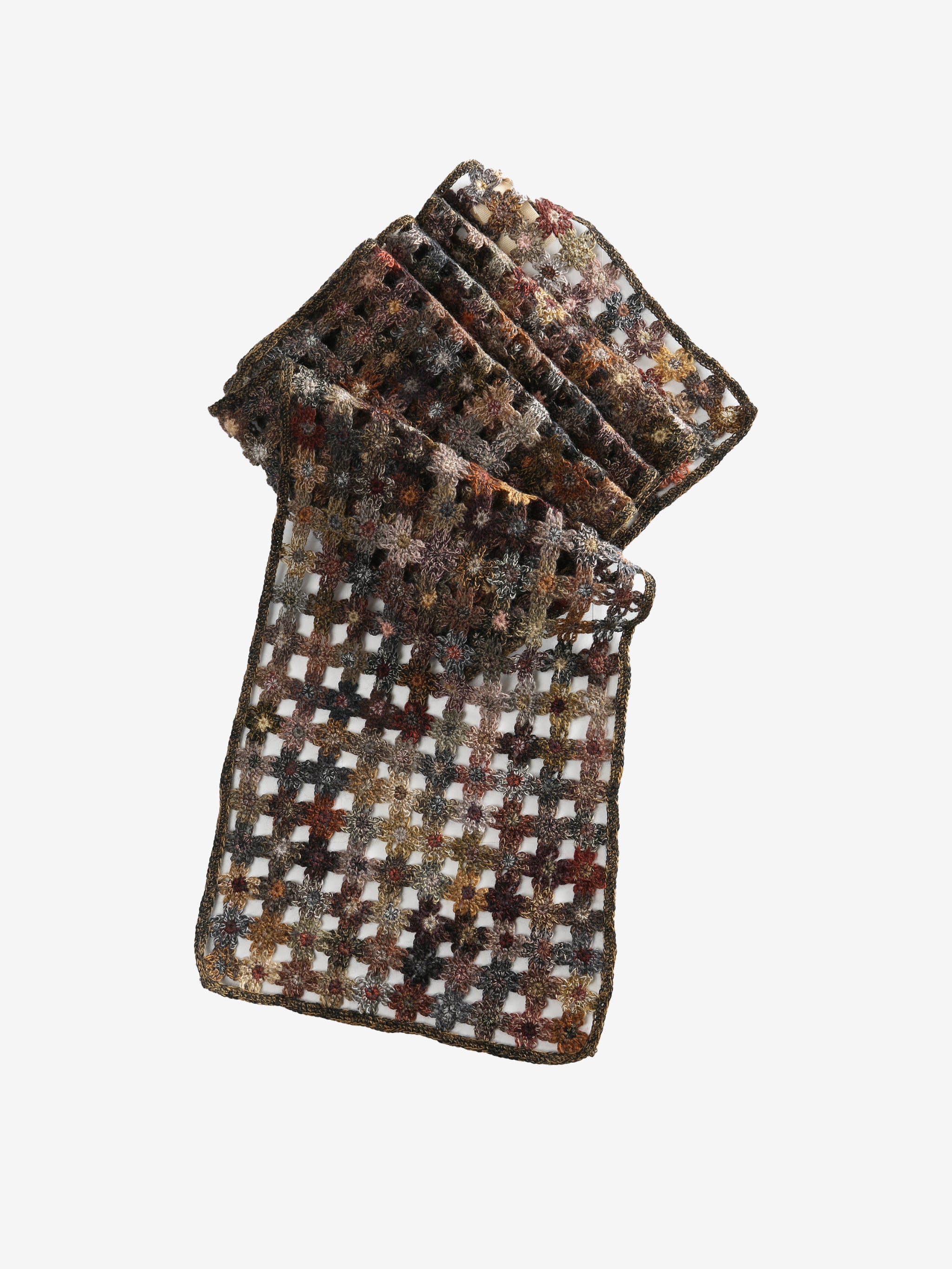 Tan scarves, front view