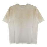 White t-shirt,back view showing gradient effect