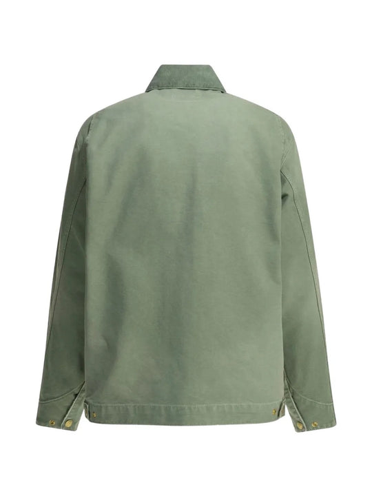 Green jacket, back view