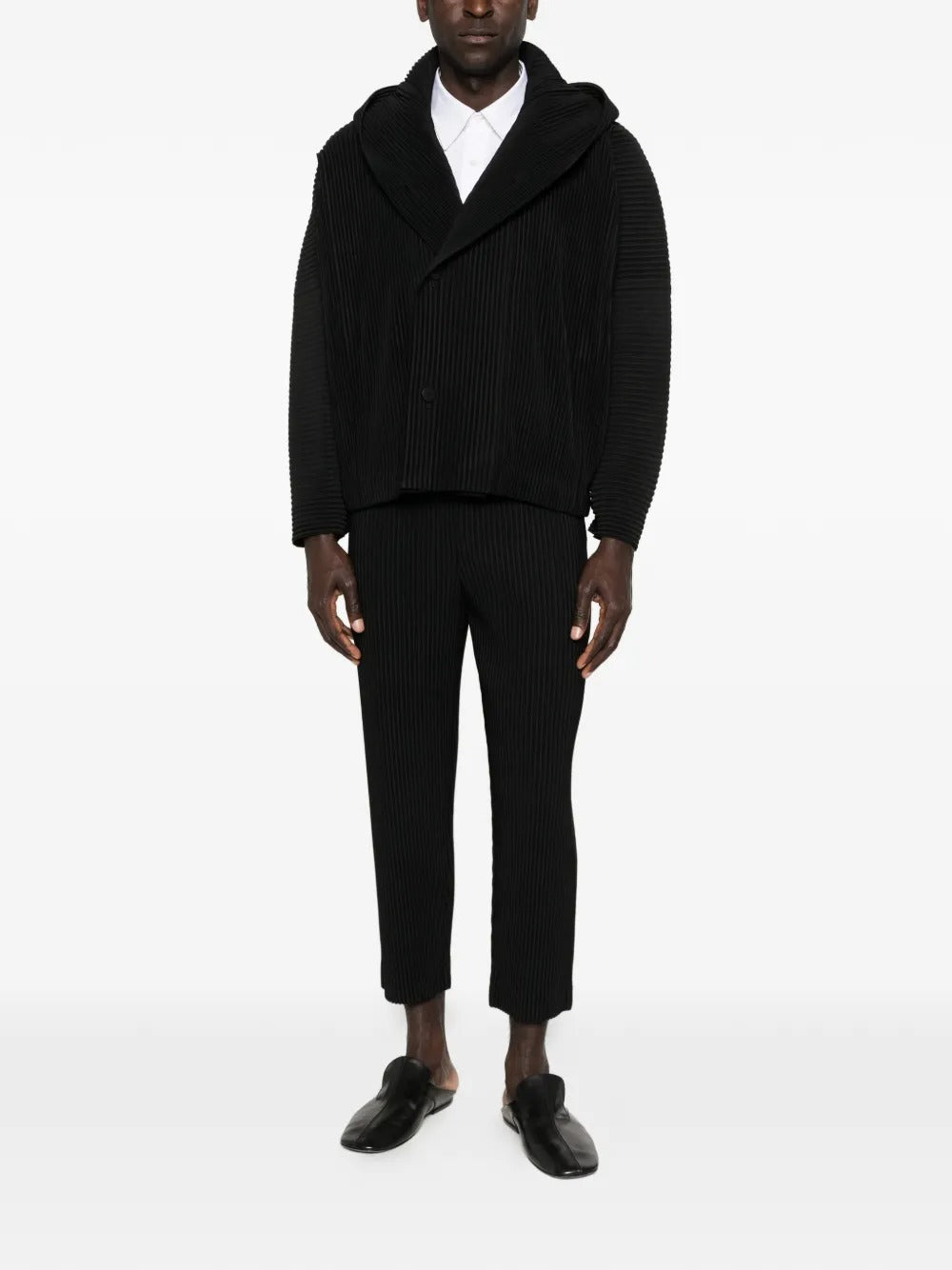 Black blouson, full body view