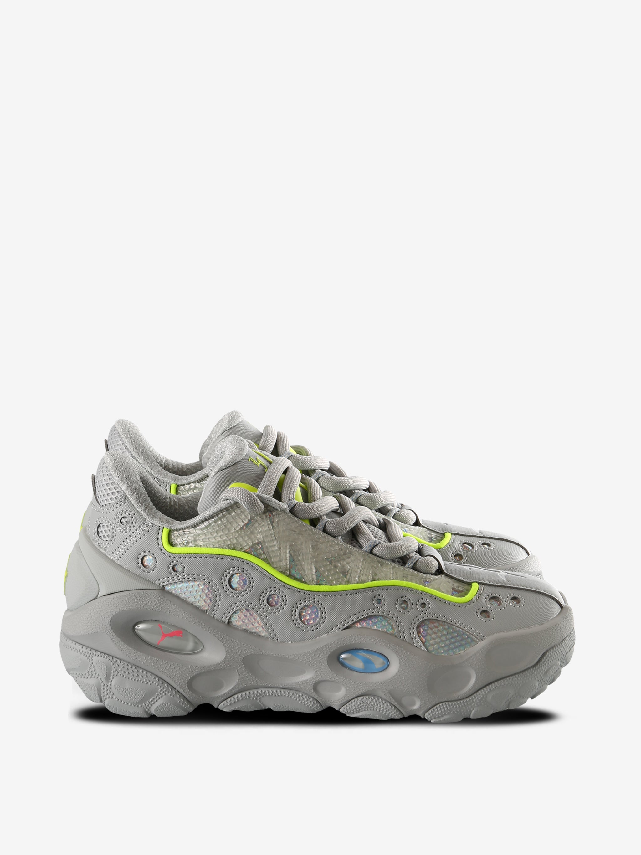 Grey sneakers, front view