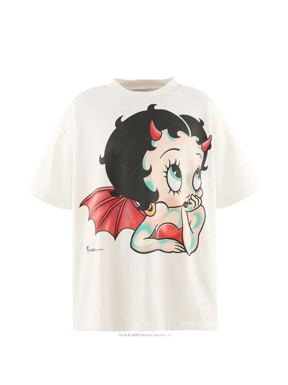 White t-shirt, front view