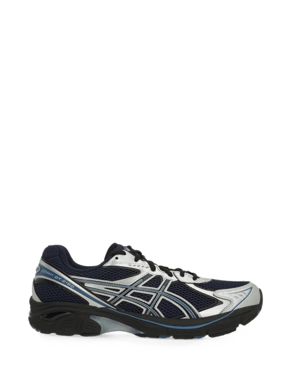 Navy shoes, side view