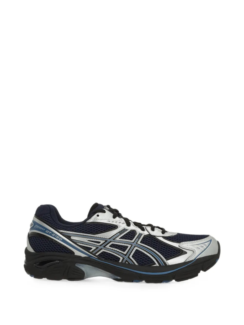 Navy shoes, side view
