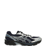 Navy shoes, side view