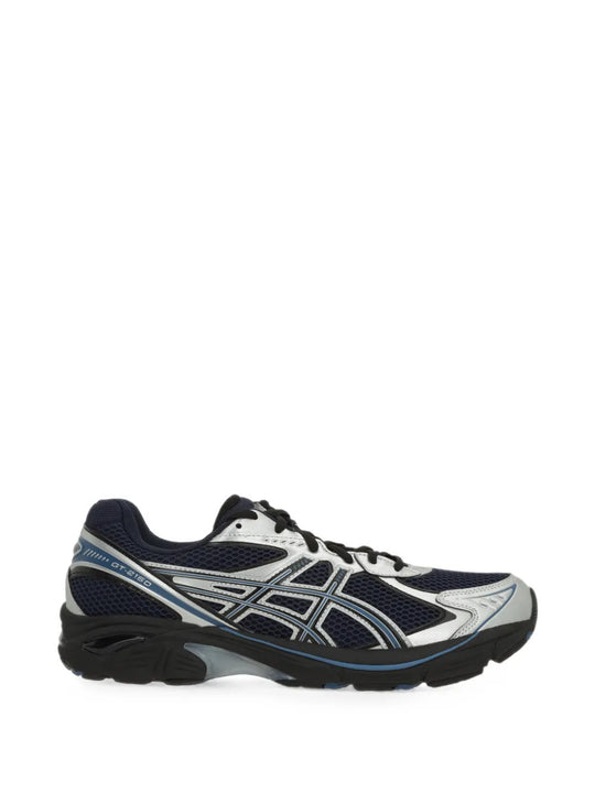 Navy shoes, side view