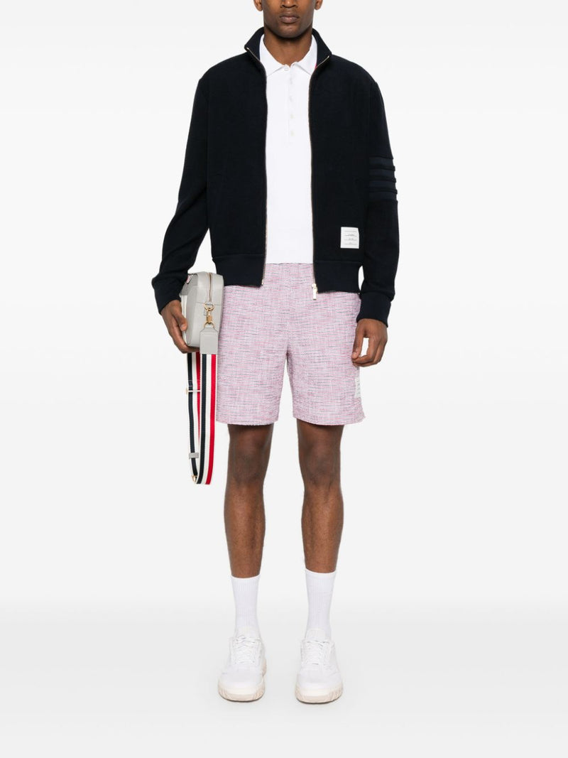 THOM BROWNE - Men Zip Up Funnel Neck Jacket