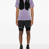 Black activewear, full body view