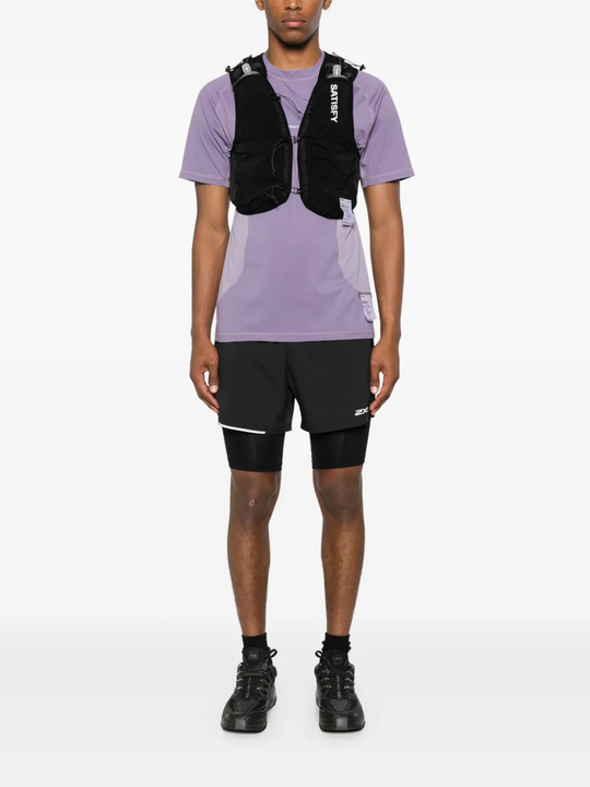 Black activewear, full body view
