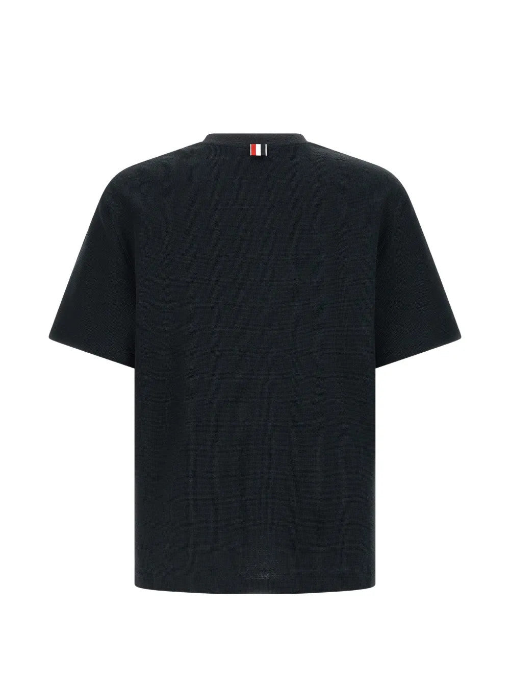 Navy t-shirt, back view
