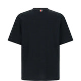 Navy t-shirt, back view
