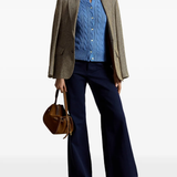 Blue knitwear, full body view