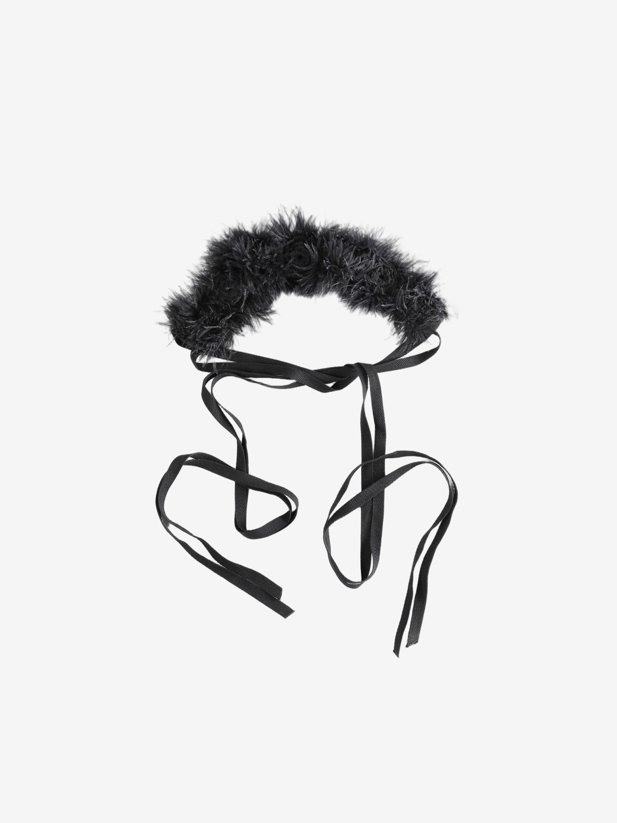 Black headband, back view