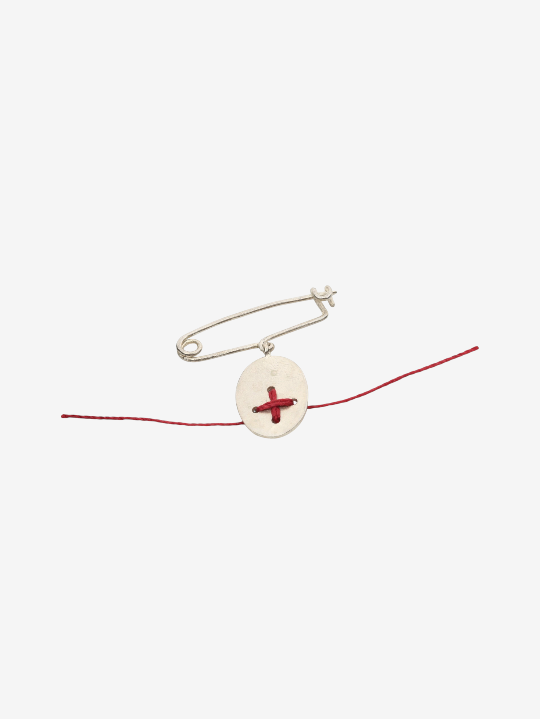 Red accessories, front view
